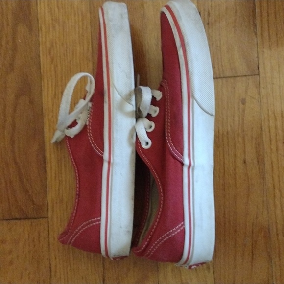 Vans lace up canvas red low top mens size 5/women's 6.5 - Picture 3 of 6